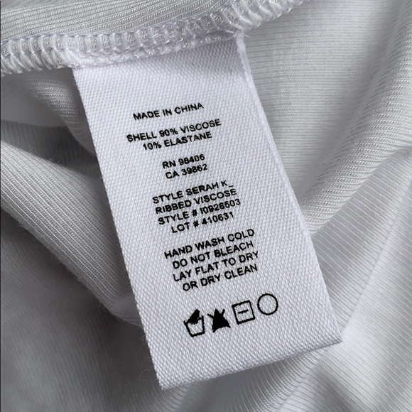 NWT Theory Serah K White Long Sleeve Side Tie Top - Picture 4 of 6